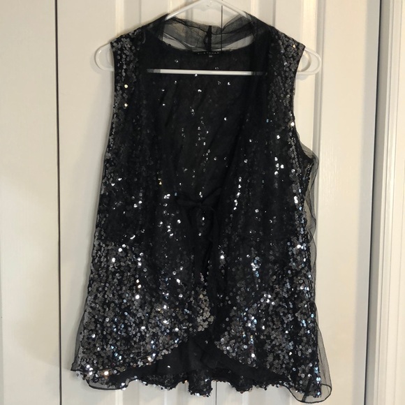 Elie Tahari Jackets & Blazers - Eli Tahari size SP sequin and mesh vest like new